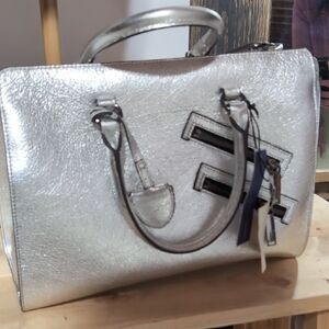 Rebecca Minkoff Silver Designer Handbag